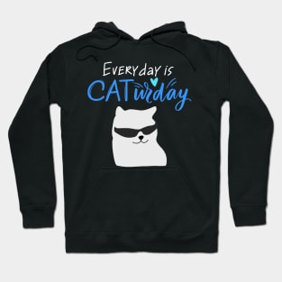 Everyday Is Caturday Quote For Cat Lovers Hoodie